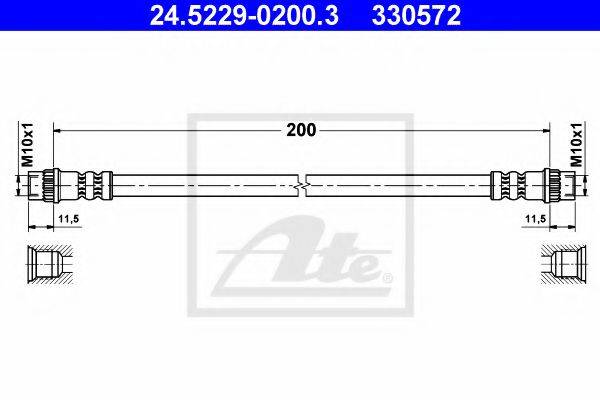 ATE 24522902003 Гальмівний шланг