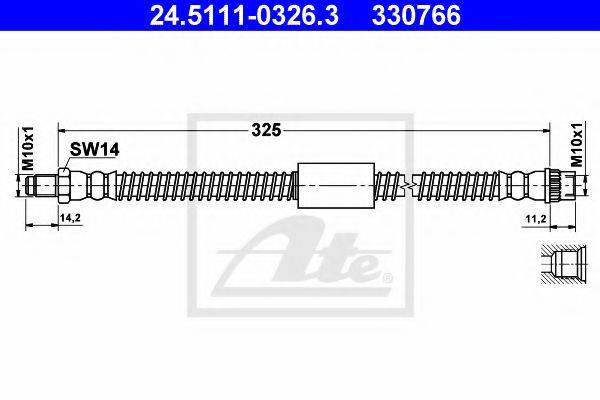 ATE 24511103263 Гальмівний шланг