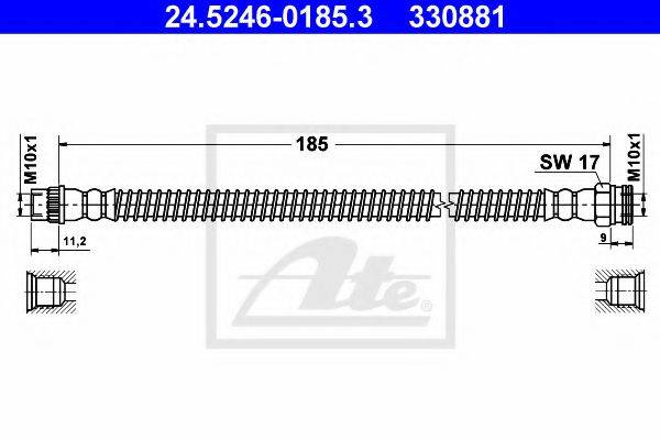 ATE 24524601853 Гальмівний шланг