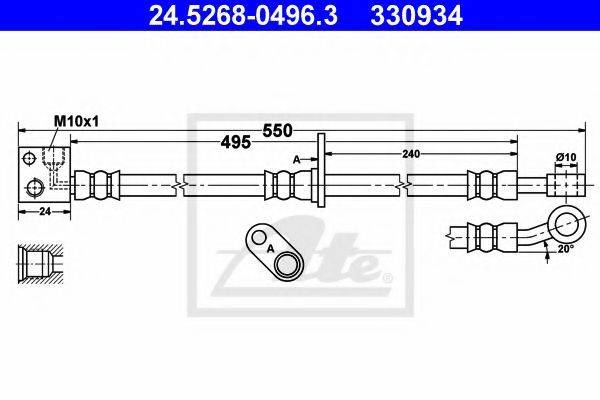 ATE 24526804963 Гальмівний шланг