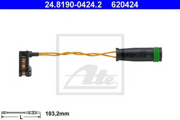ATE 24819004242 Сигналізатор, знос гальмівних колодок