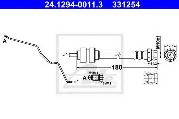 ATE 24129400113 Гальмівний шланг