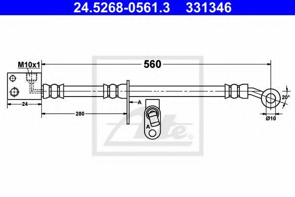 ATE 24526805613 Гальмівний шланг