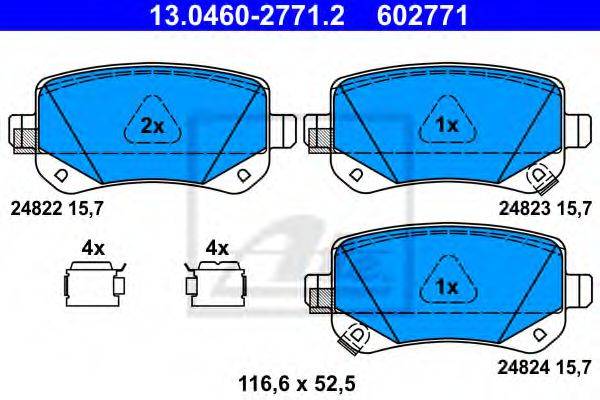 ATE 13046027712 Комплект гальмівних колодок, дискове гальмо