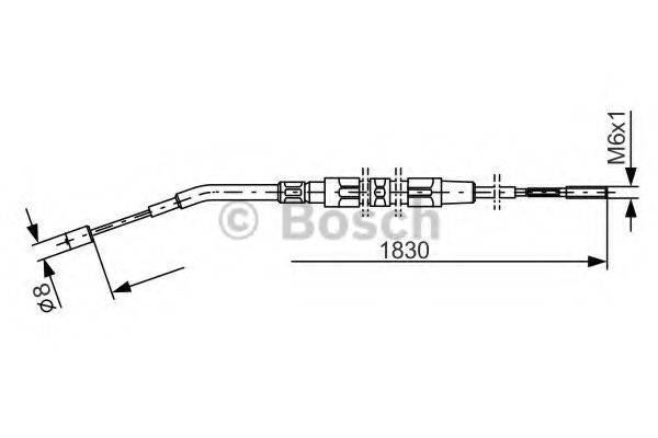 BOSCH 1987477008 Трос, стоянкова гальмівна система