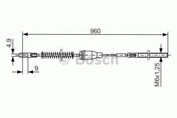 BOSCH 1987477133 Трос, стоянкова гальмівна система