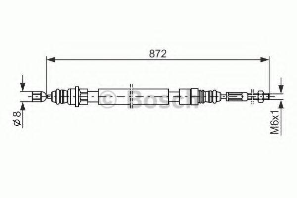 BOSCH 1987477149 Трос, стоянкова гальмівна система