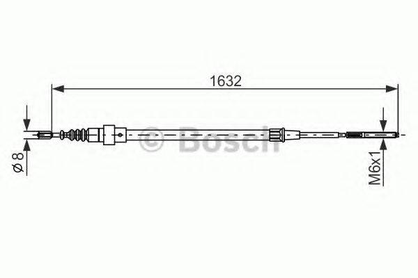 BOSCH 1987477204 Трос, стоянкова гальмівна система