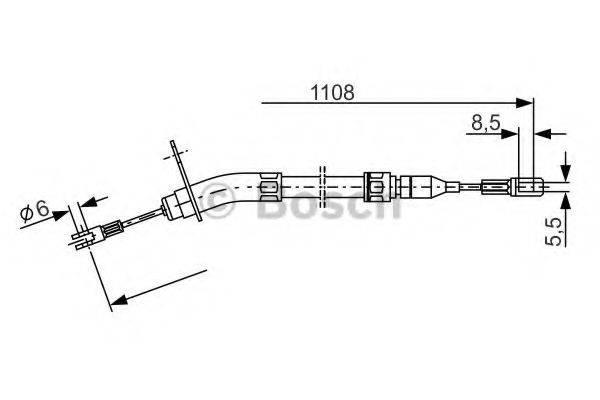 BOSCH 1987477213 Трос, стоянкова гальмівна система