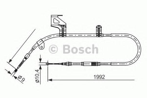 BOSCH 1987477244 Трос, стоянкова гальмівна система