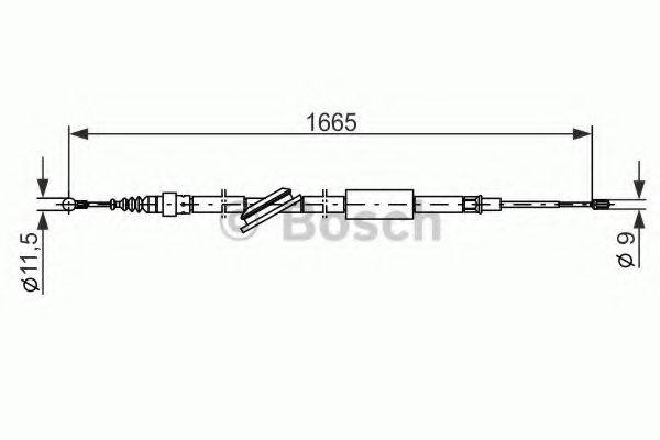 BOSCH 1987477249 Трос, стоянкова гальмівна система