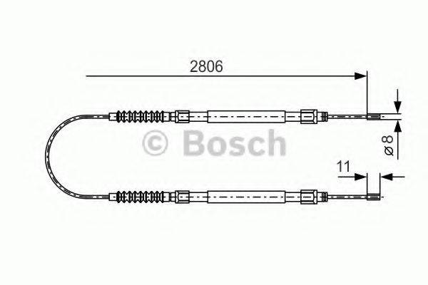 BOSCH 1987477262 Трос, стоянкова гальмівна система