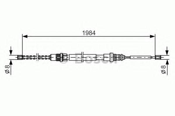 BOSCH 1987477335 Трос, стоянкова гальмівна система