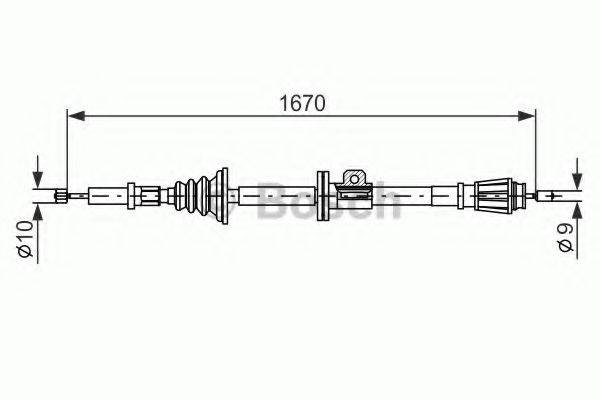 BOSCH 1987477357 Трос, стоянкова гальмівна система