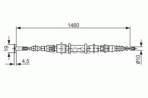 BOSCH 1987477375 Трос, стоянкова гальмівна система