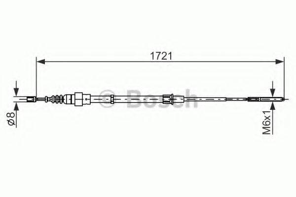 BOSCH 1987477406 Трос, стоянкова гальмівна система