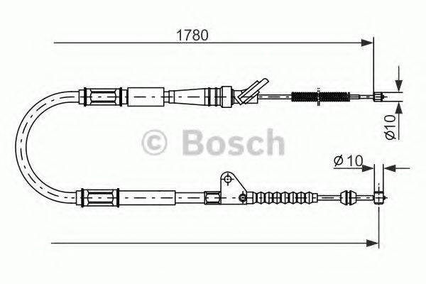 BOSCH 1987477414 Трос, стоянкова гальмівна система