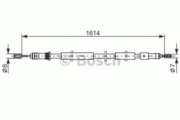 BOSCH 1987477432 Трос, стоянкова гальмівна система