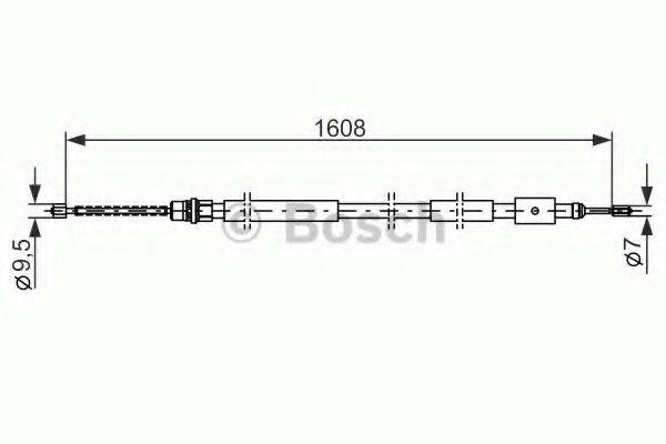 BOSCH 1987477435 Трос, стоянкова гальмівна система