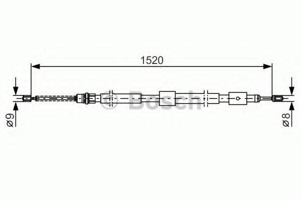 BOSCH 1987477445 Трос, стоянкова гальмівна система