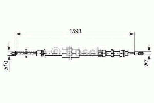 BOSCH 1987477450 Трос, стоянкова гальмівна система