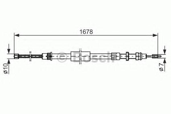 BOSCH 1987477451 Трос, стоянкова гальмівна система