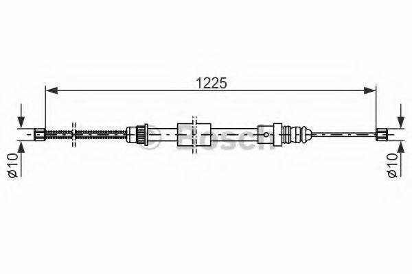 BOSCH 1987477461 Трос, стоянкова гальмівна система