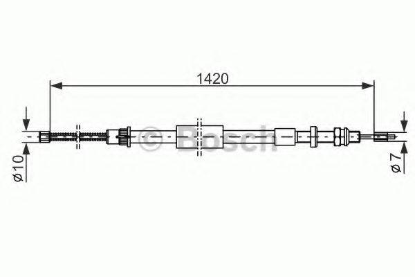 BOSCH 1987477479 Трос, стоянкова гальмівна система