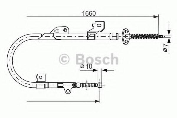 BOSCH 1987477537 Трос, стоянкова гальмівна система