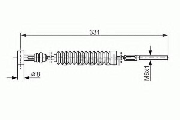 BOSCH 1987477539 Трос, стоянкова гальмівна система