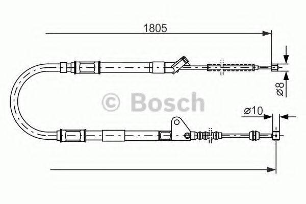 BOSCH 1987477546 Трос, стоянкова гальмівна система