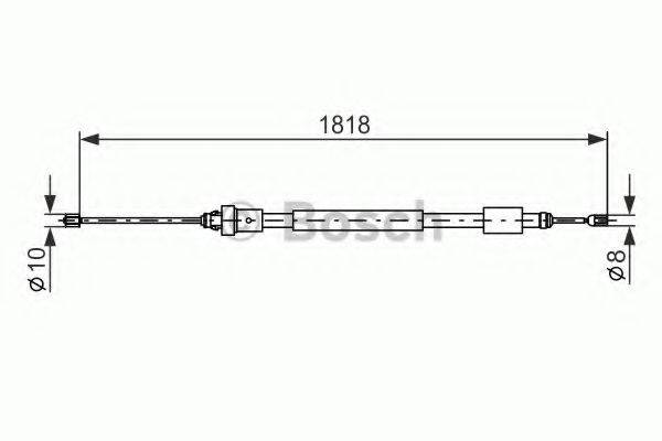 BOSCH 1987477577 Трос, стоянкова гальмівна система