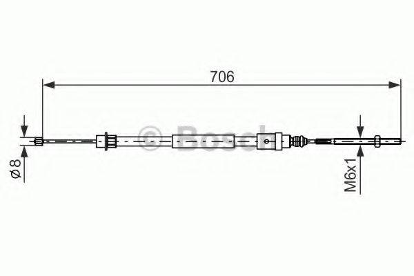 BOSCH 1987477578 Трос, стоянкова гальмівна система