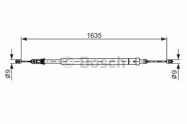 BOSCH 1987477582 Трос, стоянкова гальмівна система