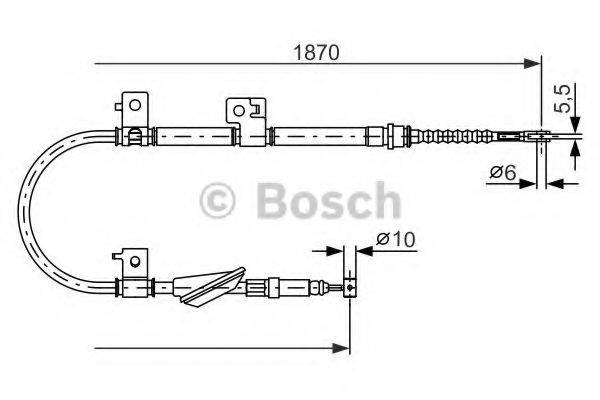 BOSCH 1987477602 Трос, стоянкова гальмівна система