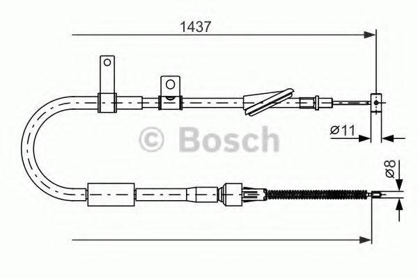 BOSCH 1987477606 Трос, стоянкова гальмівна система