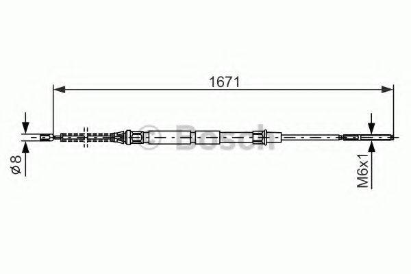 BOSCH 1987477626 Трос, стоянкова гальмівна система