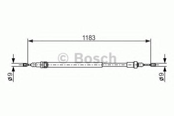 BOSCH 1987477638 Трос, стоянкова гальмівна система