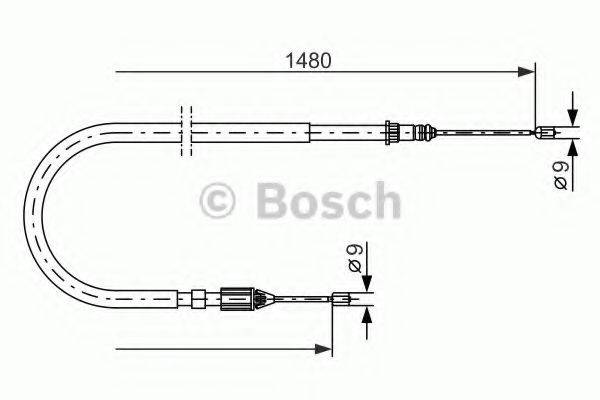 BOSCH 1987477653 Трос, стоянкова гальмівна система