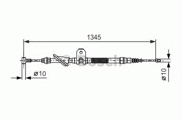 BOSCH 1987477657 Трос, стоянкова гальмівна система