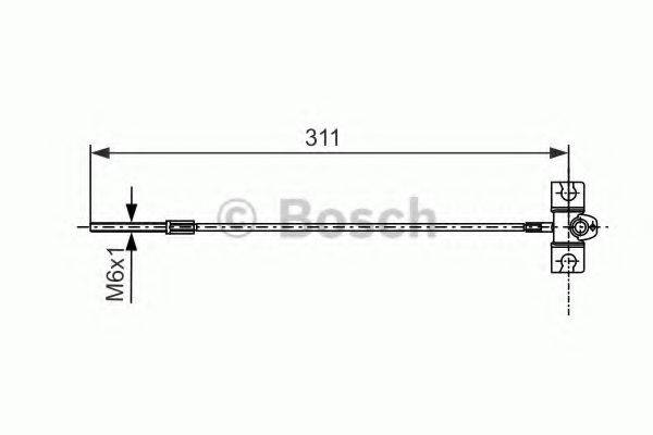 BOSCH 1987477658 Трос, стоянкова гальмівна система