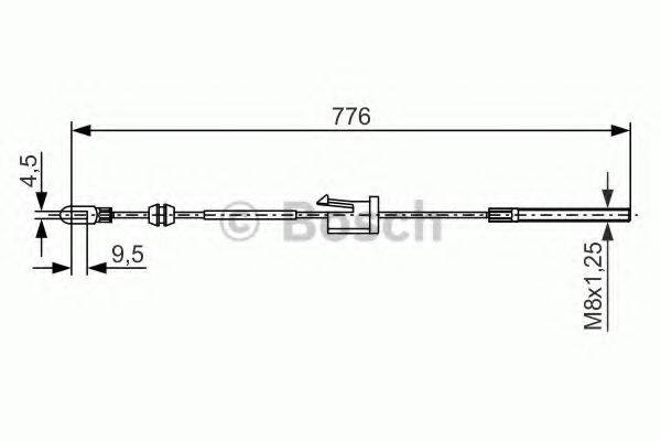 BOSCH 1987477681 Трос, стоянкова гальмівна система