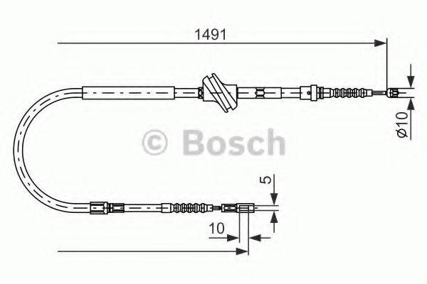 BOSCH 1987477687 Трос, стоянкова гальмівна система