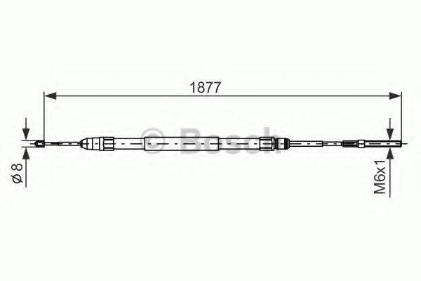 BOSCH 1987477694 Трос, стоянкова гальмівна система