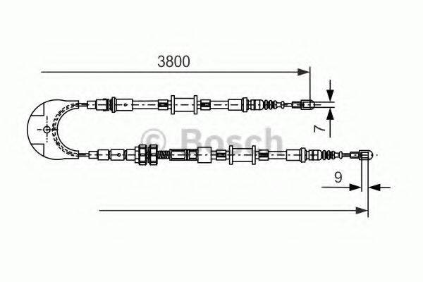 BOSCH 1987477731 Трос, стоянкова гальмівна система