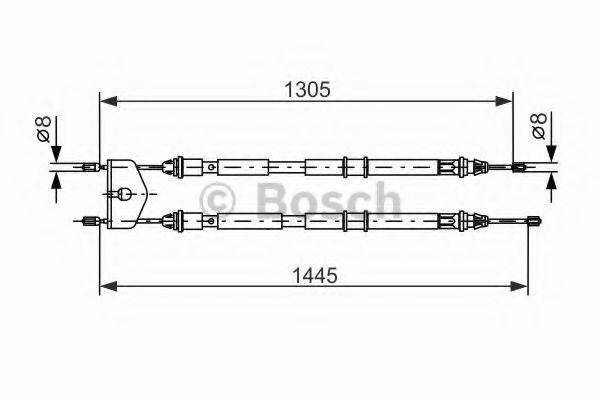 BOSCH 1987477732 Трос, стоянкова гальмівна система