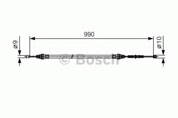 BOSCH 1987477751 Трос, стоянкова гальмівна система