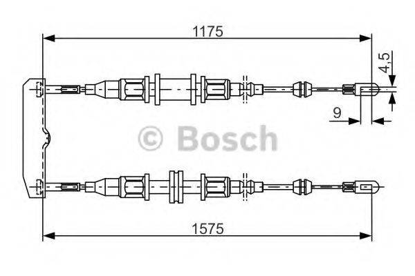 BOSCH 1987477766 Трос, стоянкова гальмівна система