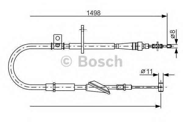 BOSCH 1987477772 Трос, стоянкова гальмівна система