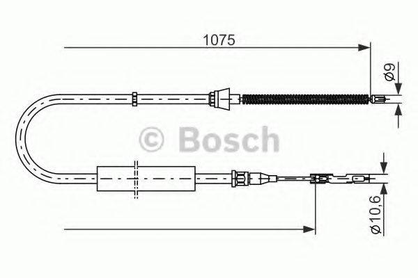 BOSCH 1987477808 Трос, стоянкова гальмівна система